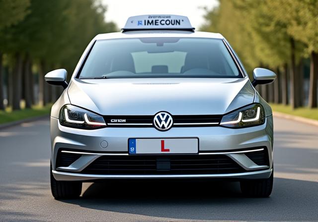 De moderne Volkswagen Golf lesauto van Rijbaan Roer